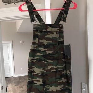 Camo overall dress